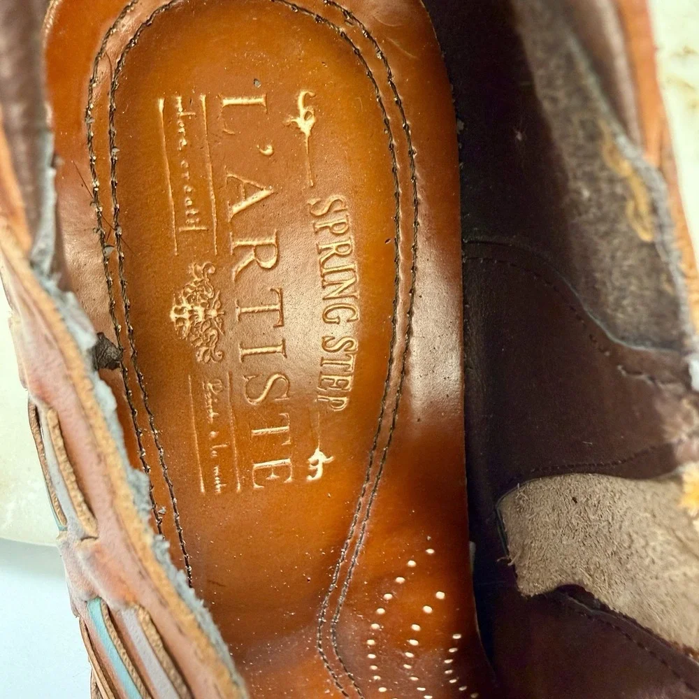 L'Artiste by Spring Step Womens Brilliance Dress Pump Leather Bootie Size 6.5 US